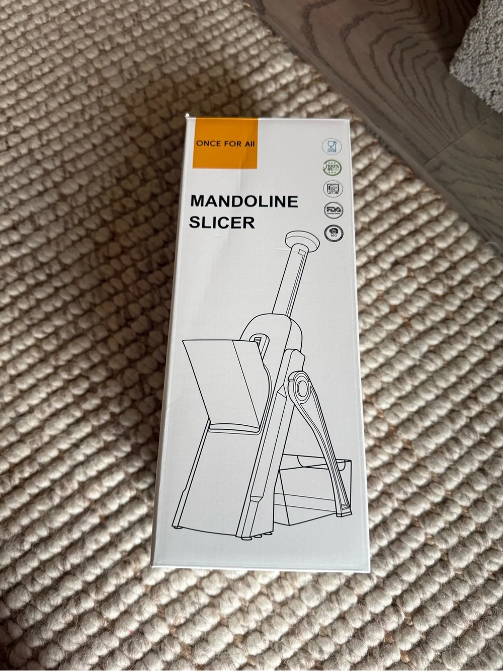 White Mandoline Slicer - Home Kitchen Tool